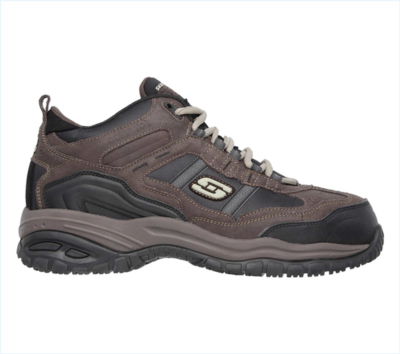  Men Work: Relaxed Fit Soft Stride - Canopy Comp Toe Brown/Black