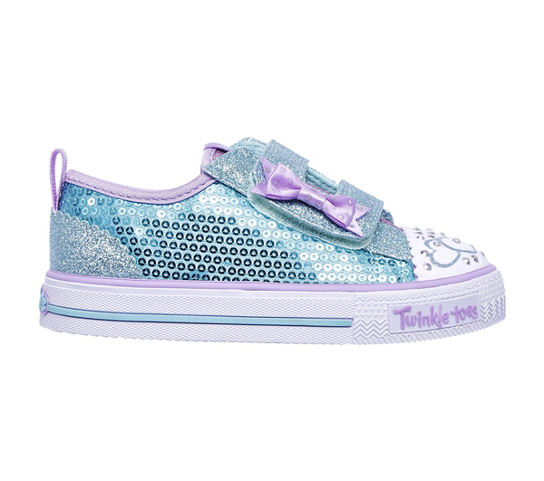  Girls Twinkle Toes: Shuffles - Itsy Bitsy Turquoise/Lavender