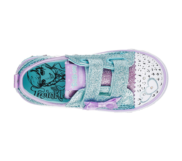  Girls Twinkle Toes: Shuffles - Itsy Bitsy Turquoise/Lavender