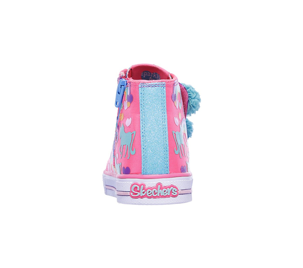  Girls Twinkle Toes: Shuffles - Dreamin Days Neon Pink/Turquoise