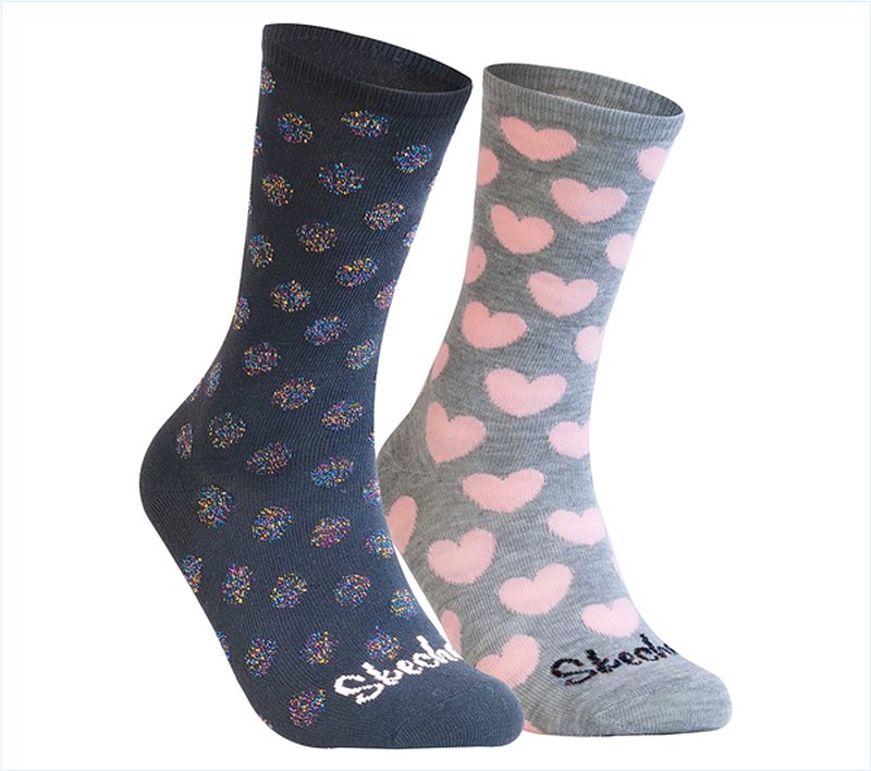  Women 2 Pack Super Soft Fashion Crew Socks Z Multi