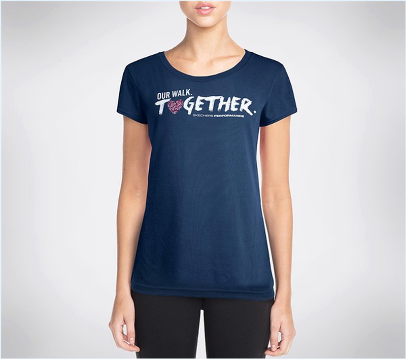  Women Inspire Graphic Tee Shirt Navy