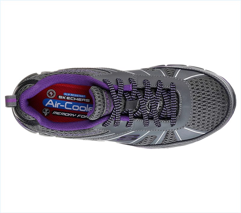  Women Work: Synergy - Algonac Alloy Toe Charcoal/Purple