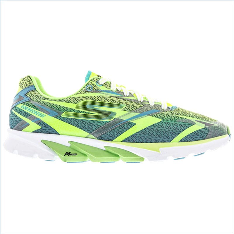  Men Extra Wide Fit (4E) Shoes - Lime/Blue