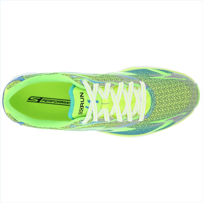  Men Extra Wide Fit (4E) Shoes - Lime/Blue