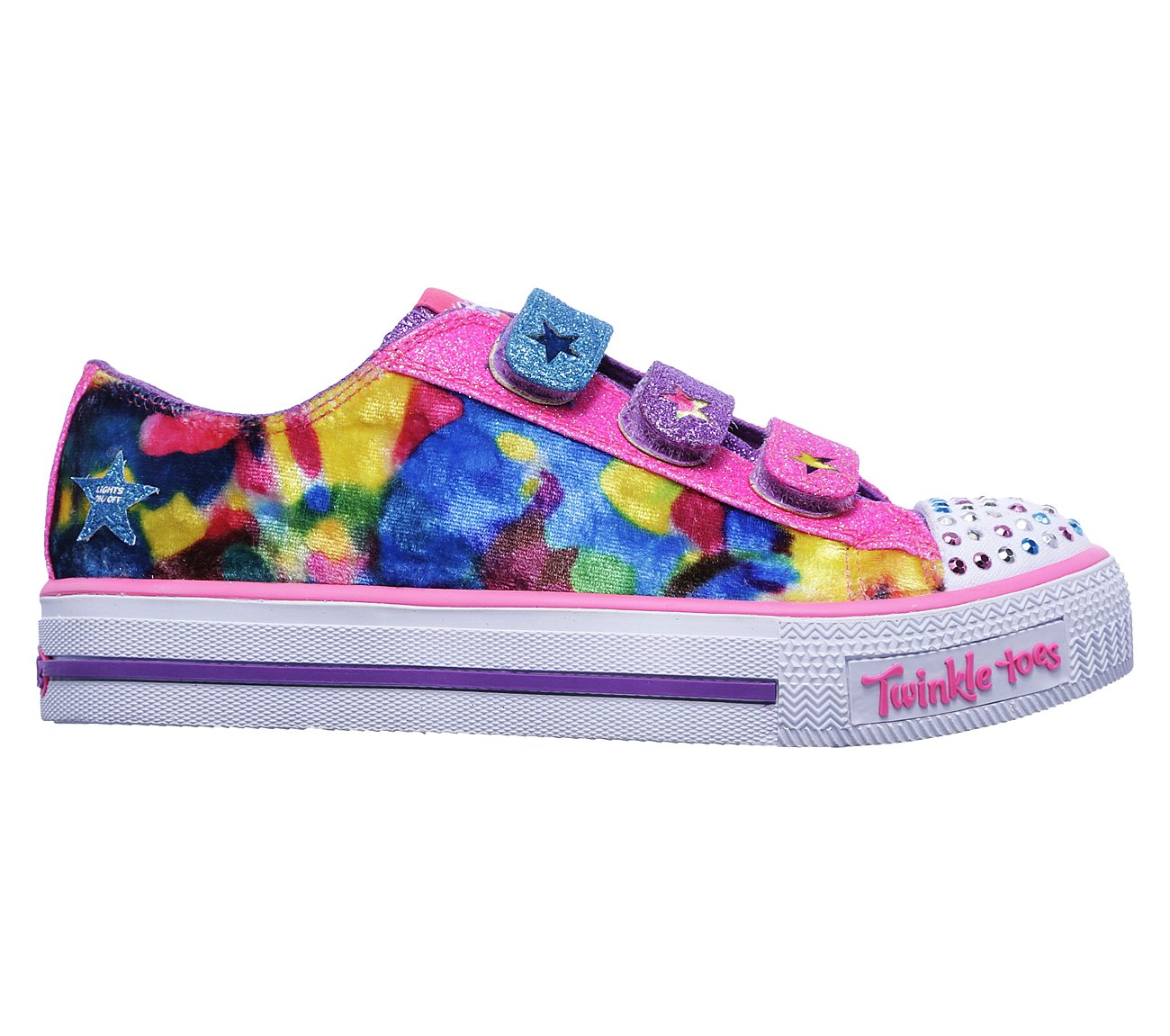  Girls Twinkle Toes: Shuffles - Colorous Cutie Neon Pink/Multi