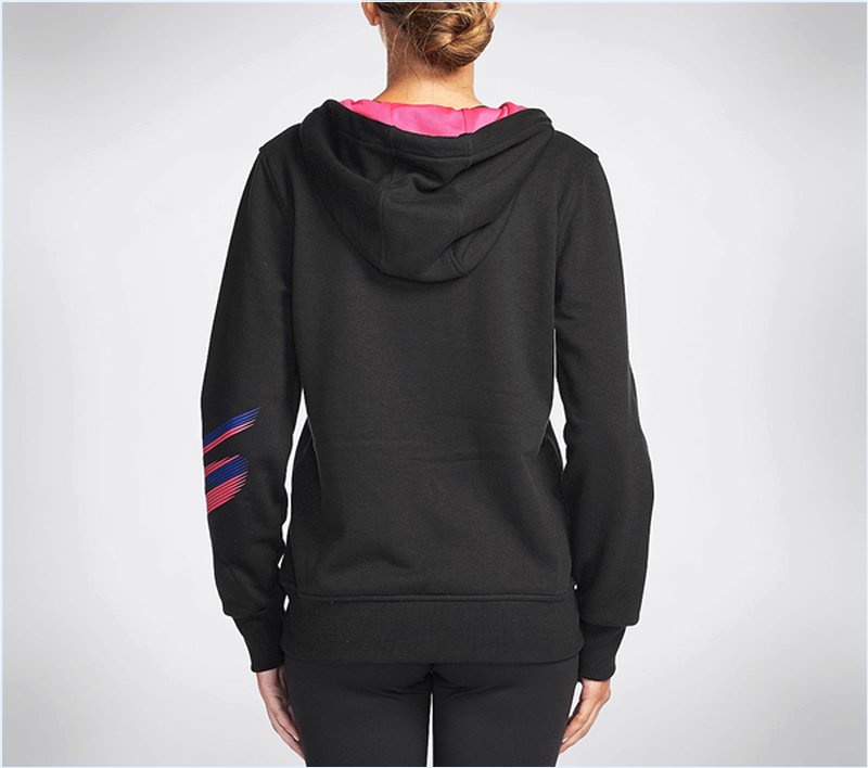  Women Strada Zip Up Fleece Hoodie Black