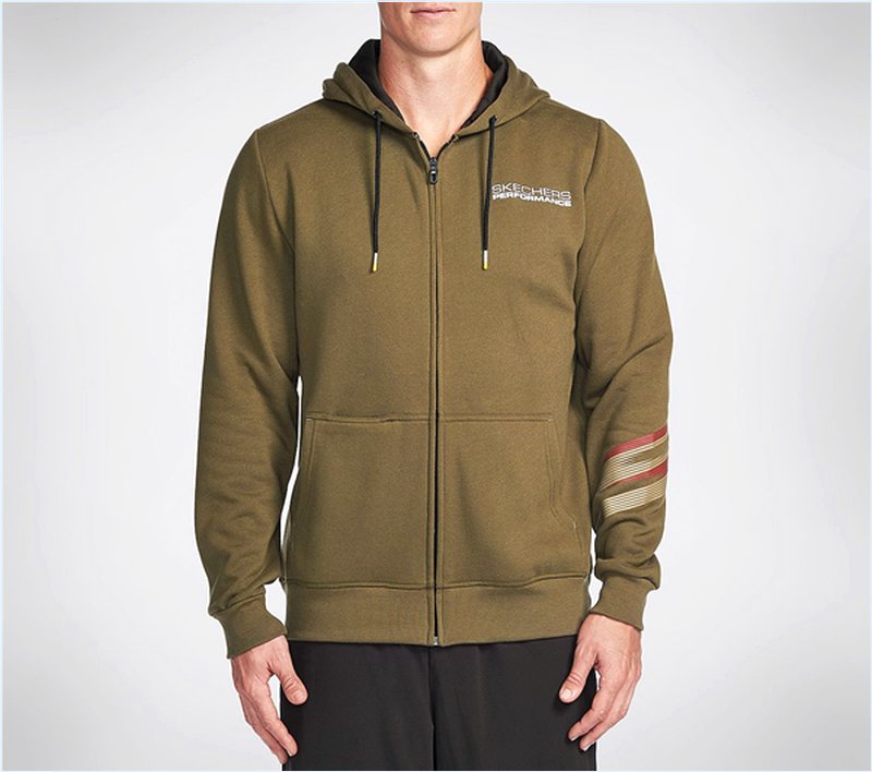  Men Launch Zip Hoodie Green