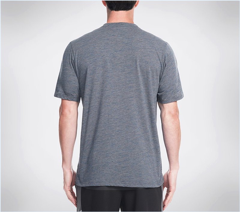  Men Bolsa Chica V Neck Tee Shirt Gray