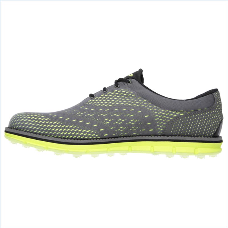  Men Extra Wide Fit (4E) Shoes - Charcoal/Lime