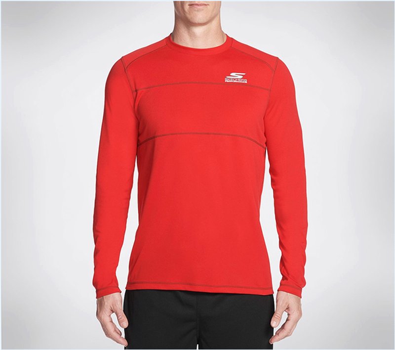  Men GOtherm Tempo Long Sleeve Tee Shirt Red