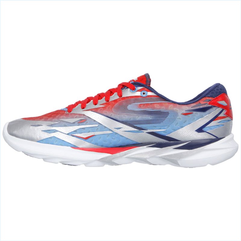  Men Extra Wide Fit (4E) Shoes - Speed Silver/Blue/Red