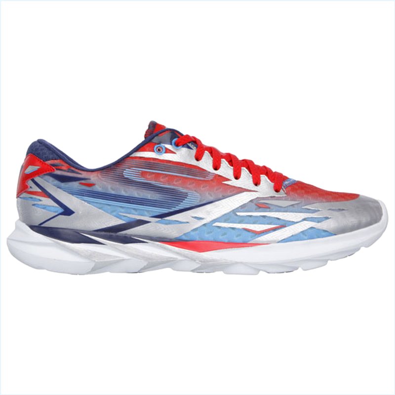  Men Extra Wide Fit (4E) Shoes - Speed Silver/Blue/Red