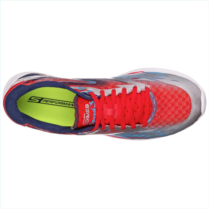  Men Extra Wide Fit (4E) Shoes - Speed Silver/Blue/Red