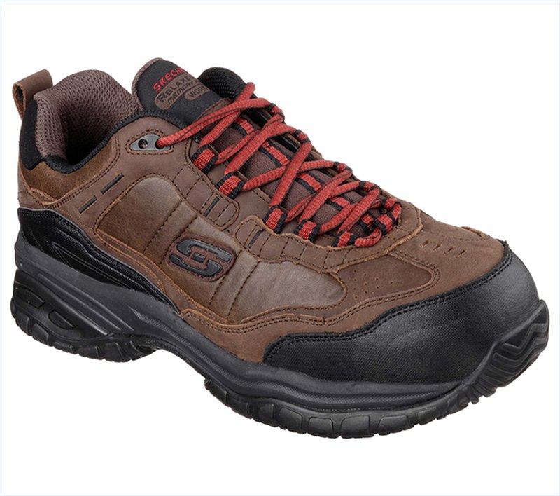  Men Work: Relaxed Fit Soft Stride - Constructor II Comp Toe Brown