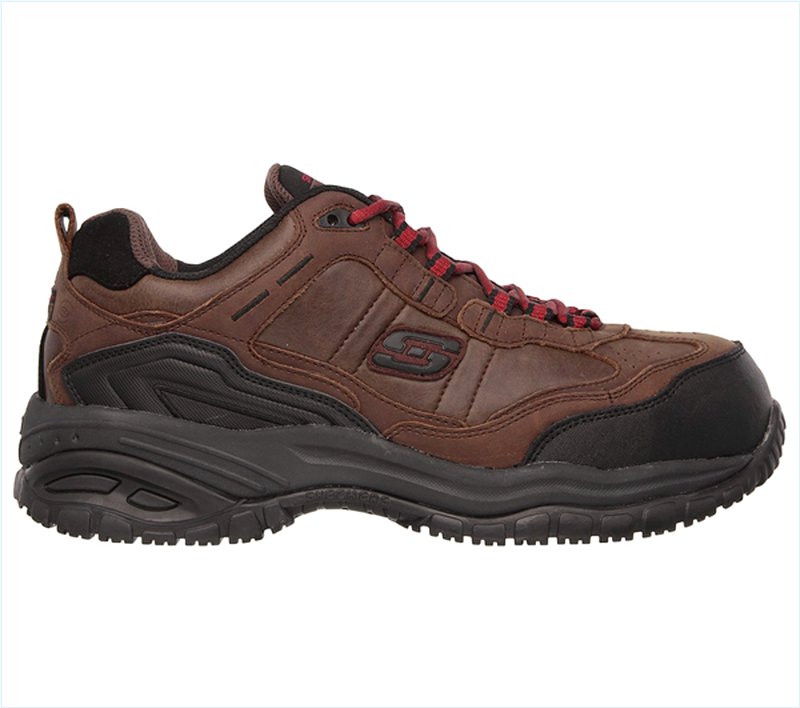  Men Work: Relaxed Fit Soft Stride - Constructor II Comp Toe Brown