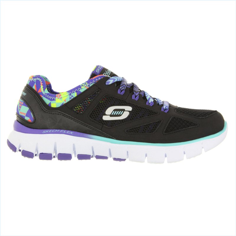  Women Relaxed Fit: Skech-Flex - Ultimate Reality Black/Multi