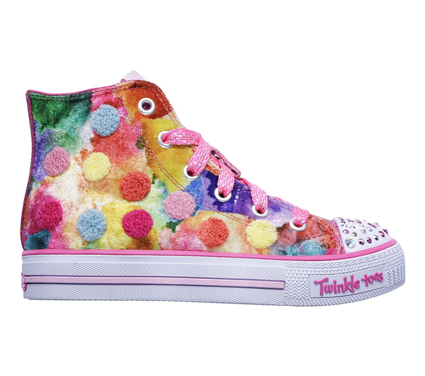  Girls Twinkle Toes: Shuffles - Pom Pom Pizazz Pink/Multi