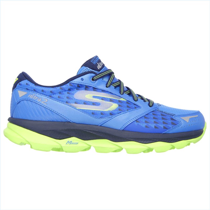  Men Extra Wide Fit (4E) Shoes - Ultra Blue/Lime