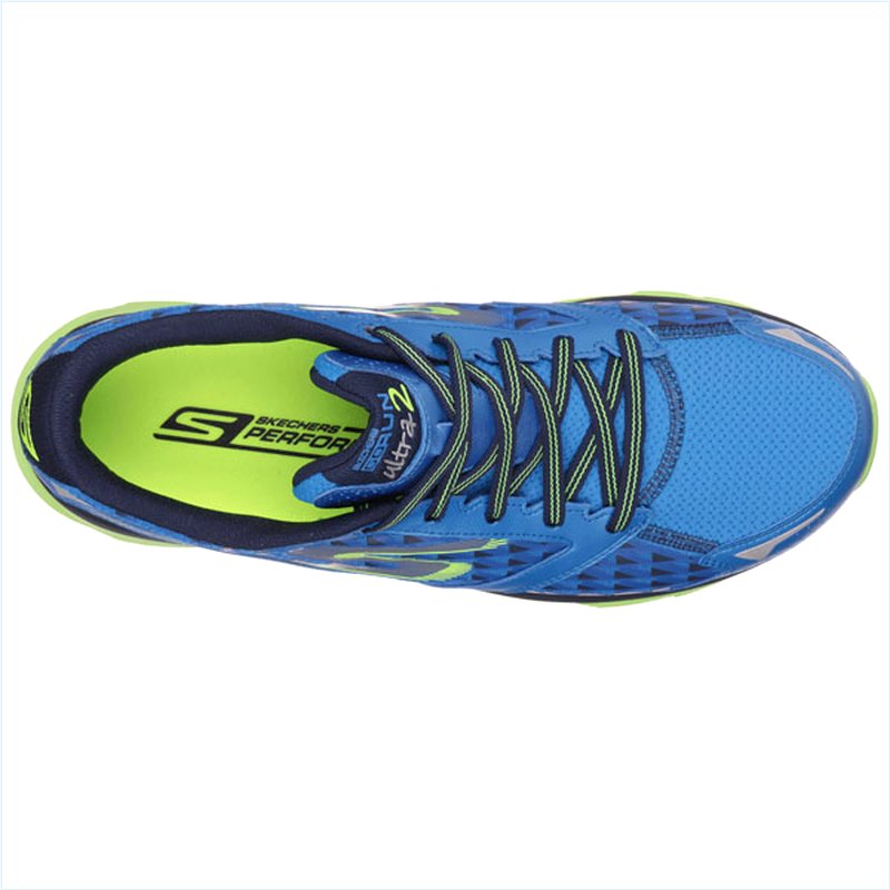  Men Extra Wide Fit (4E) Shoes - Ultra Blue/Lime