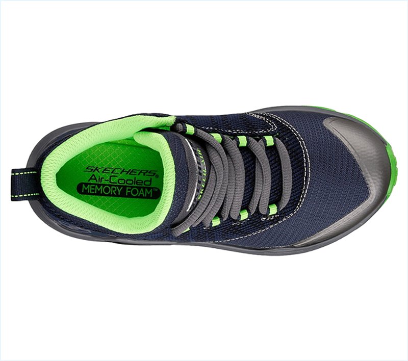  Boys Skech-Air Street Navy/Lime