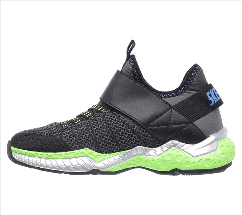  Boys Skech X: Cosmic Foam II Black/Lime