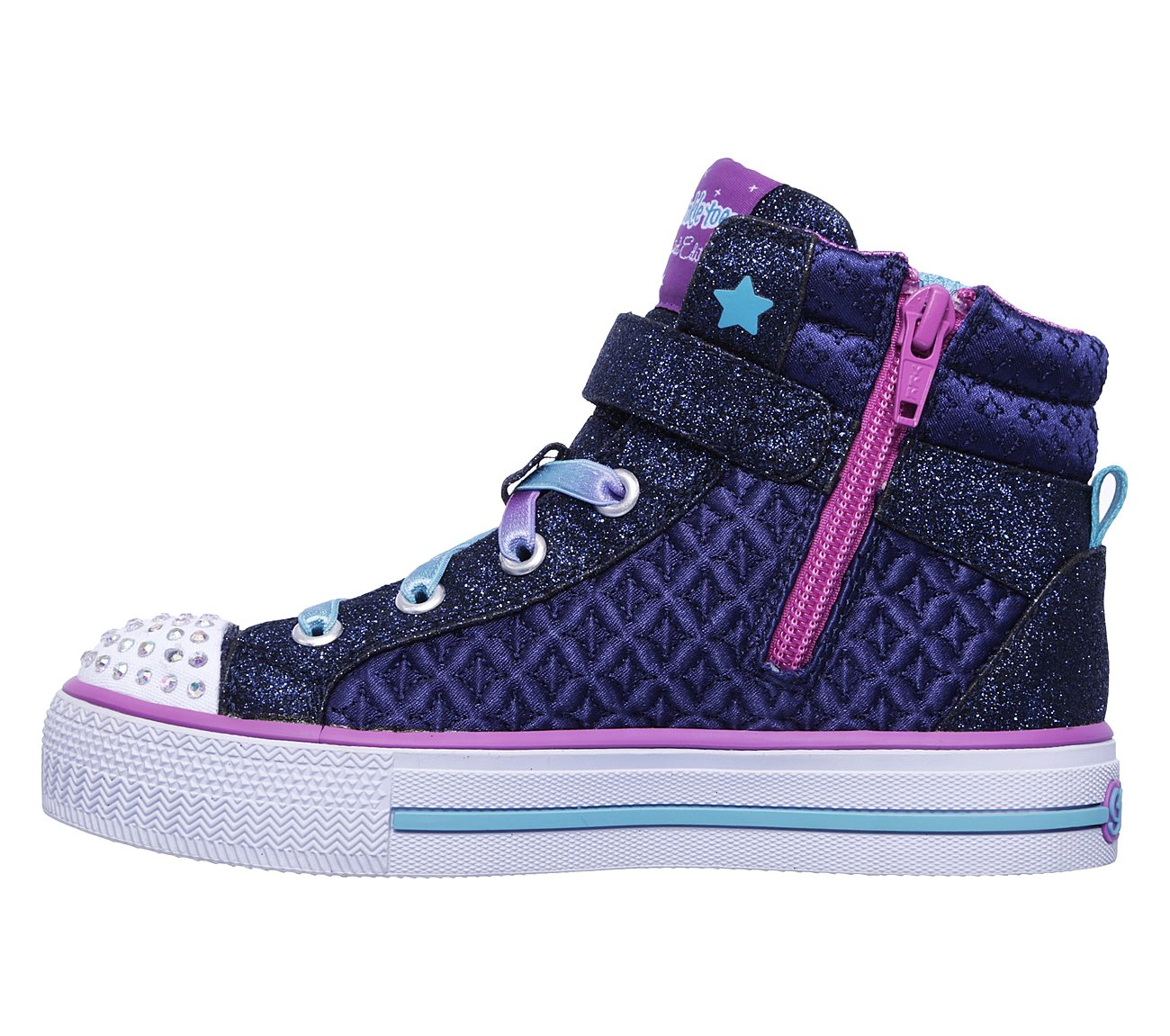  Girls Twinkle Toes: Shuffles - Twinkle Charm Navy/Turquoise