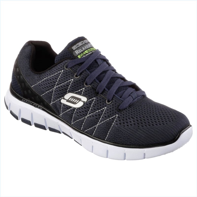  Men Extra Wide Fit (4E) Shoes - Skech-Flex Navy