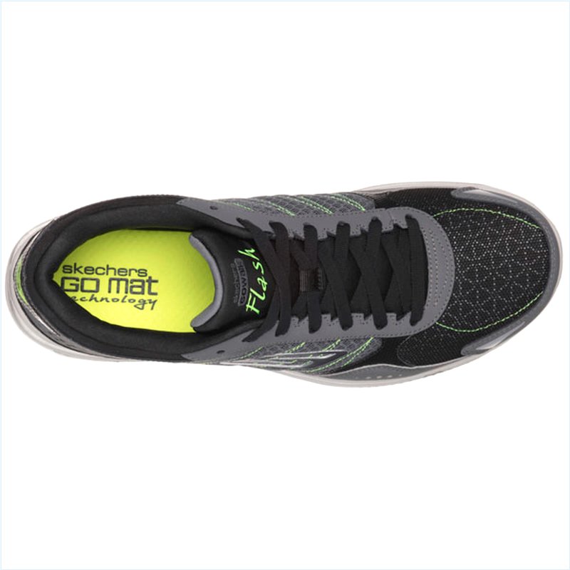  Men Extra Wide Fit (4E) Shoes - Flash Charcoal/Lime