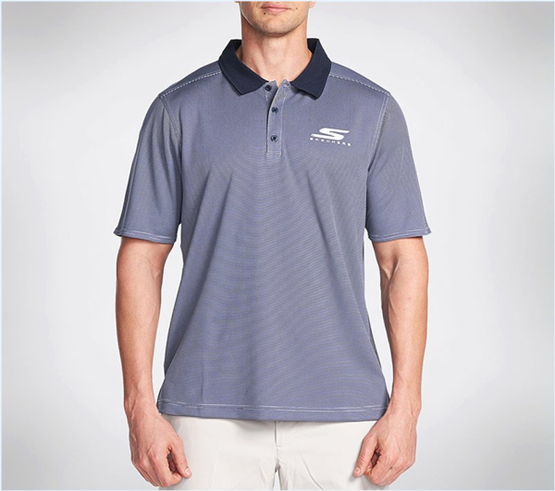  Men GO Golf Eagle Polo Shirt Navy