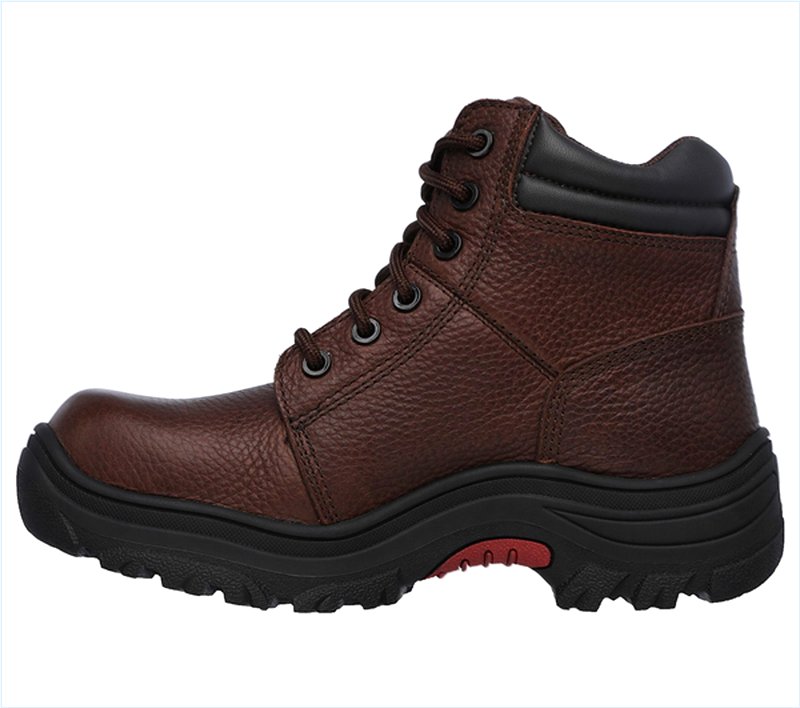  Women Work: Relaxed Fit Burgin - Taney Comp Toe Dark Brown