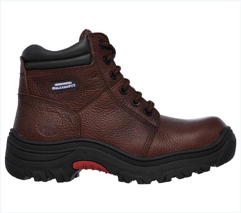  Women Work: Relaxed Fit Burgin - Taney Comp Toe Dark Brown