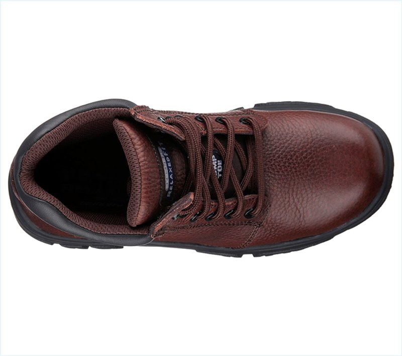  Women Work: Relaxed Fit Burgin - Taney Comp Toe Dark Brown