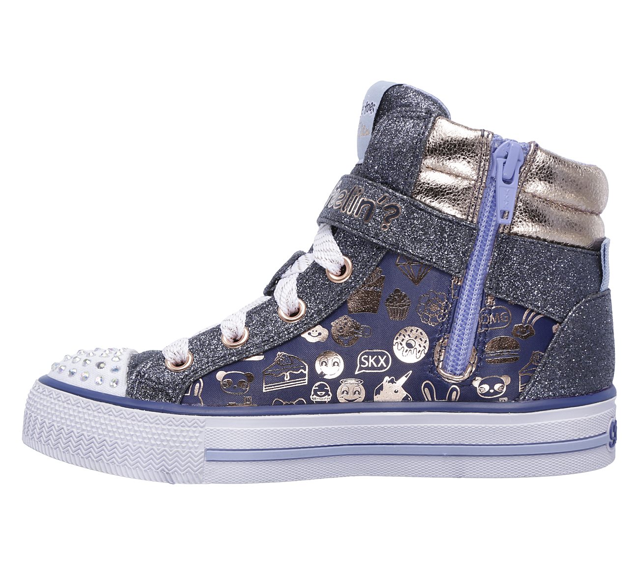  Girls Twinkle Toes: Shuffles - Giggle Glam Navy/Gold