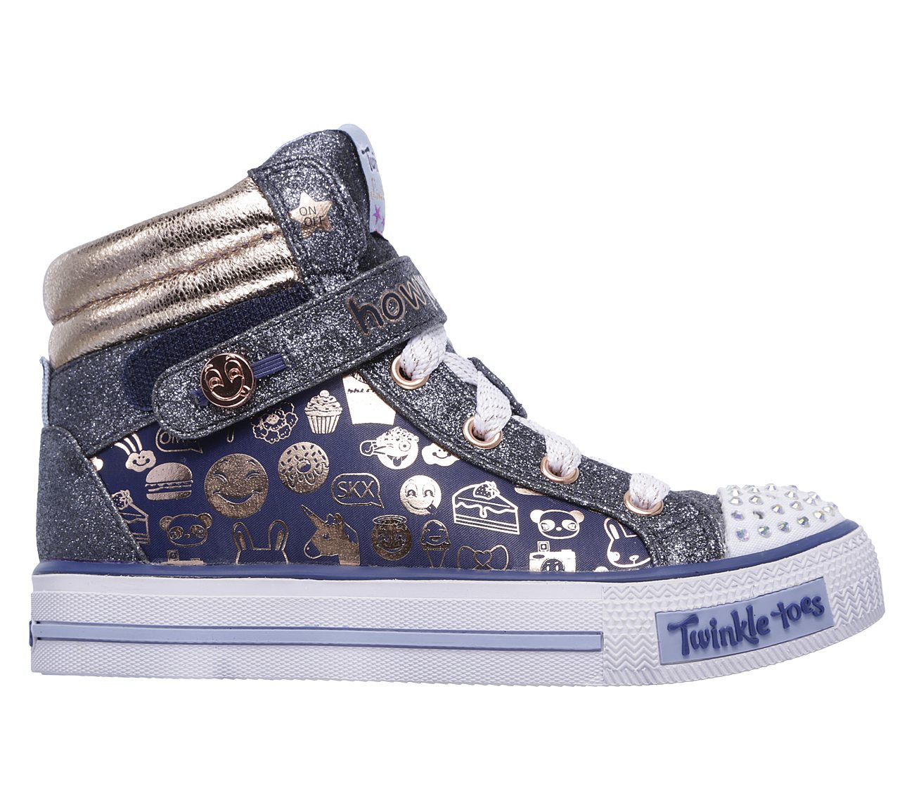  Girls Twinkle Toes: Shuffles - Giggle Glam Navy/Gold