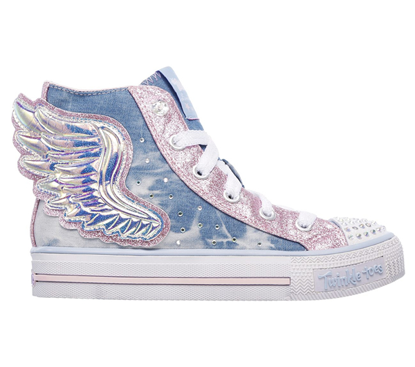  Girls Twinkle Toes: Shuffles - Wonder Wings Light Blue/Pink