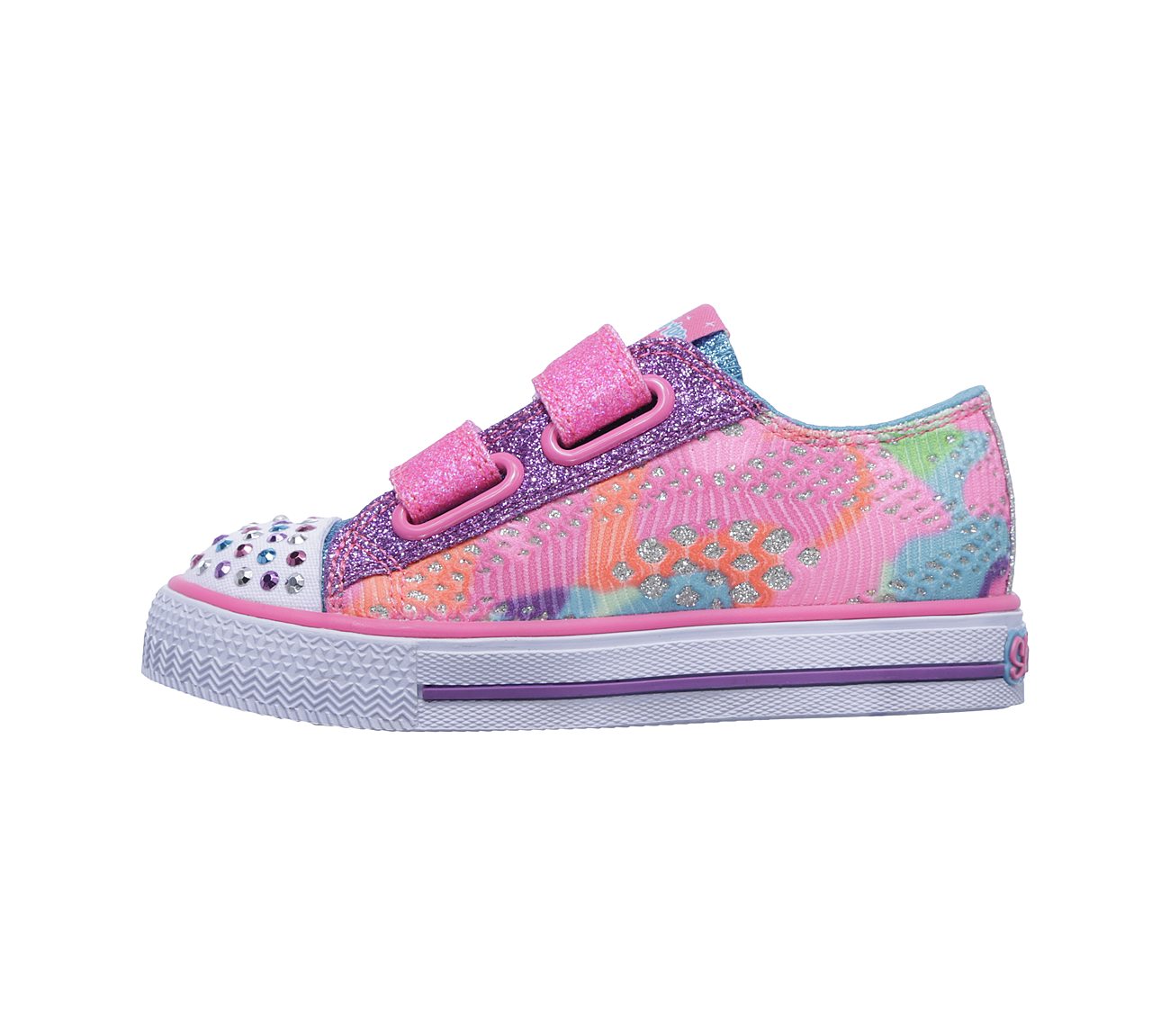  Girls Twinkle Toes: Shuffles - Little Lovely Neon Pink/Multi