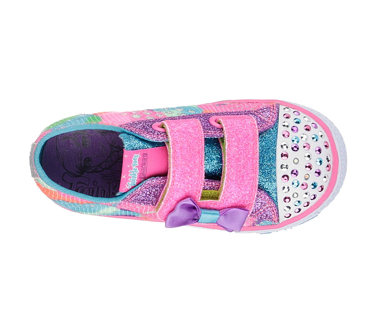  Girls Twinkle Toes: Shuffles - Little Lovely Neon Pink/Multi