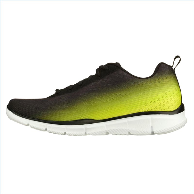  Men Wide Fit (2E) Shoes - This Way Black/Lime