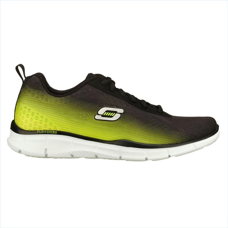  Men Wide Fit (2E) Shoes - This Way Black/Lime