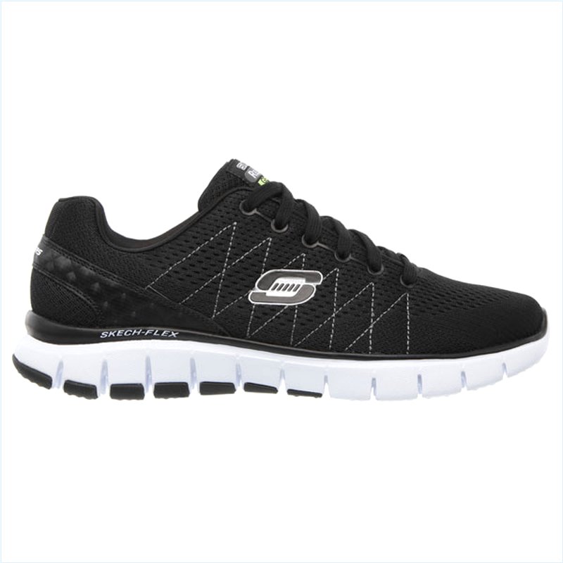  Men Extra Wide Fit (4E) Shoes - Skech-Flex Black/White