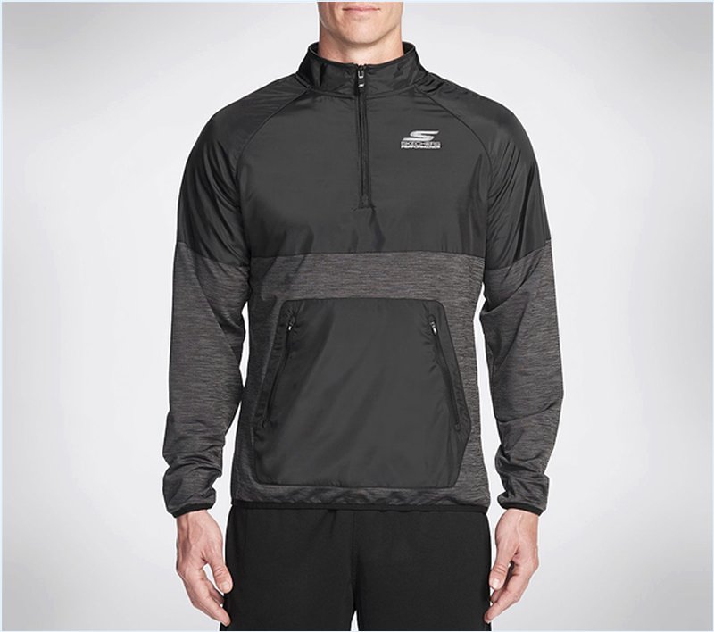  Men Altitude Pullover Jacket Black/Grey