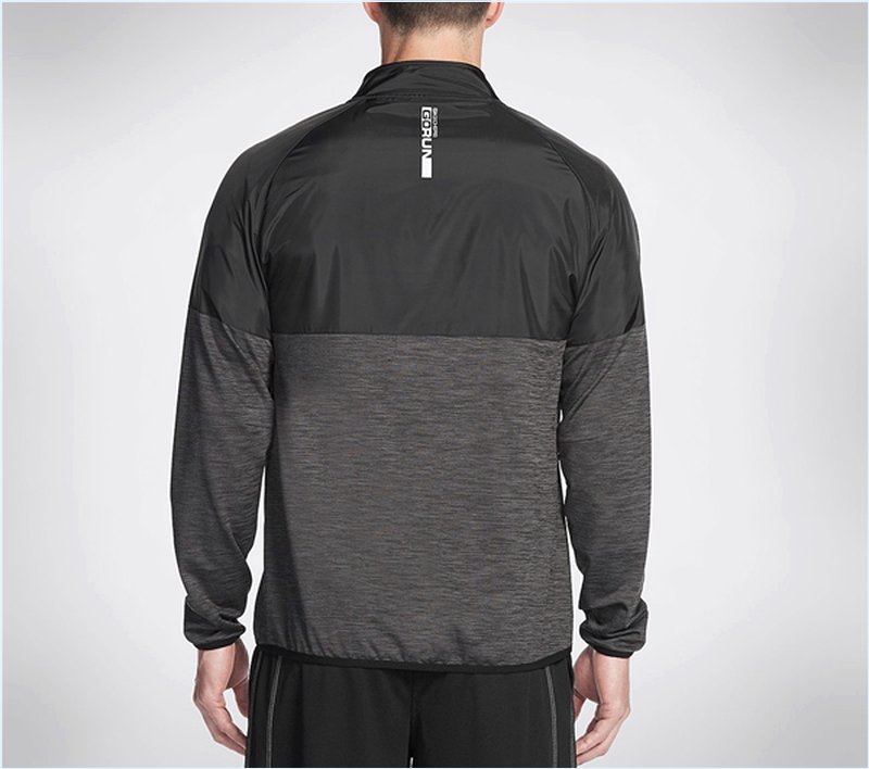  Men Altitude Pullover Jacket Black/Grey