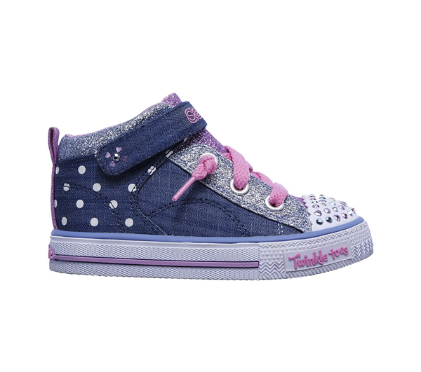  Girls Twinkle Toes: Shuffles - Digity Dots Denim/Multi