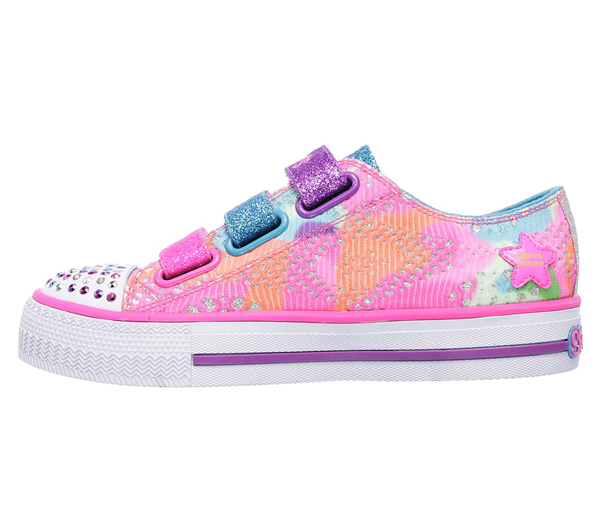  Girls Twinkle Toes: Shuffles - Lookin Lovely Neon Pink/Multi