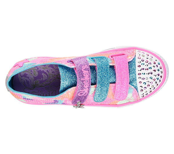  Girls Twinkle Toes: Shuffles - Lookin Lovely Neon Pink/Multi