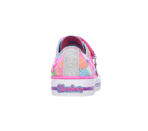  Girls Twinkle Toes: Shuffles - Lookin Lovely Neon Pink/Multi