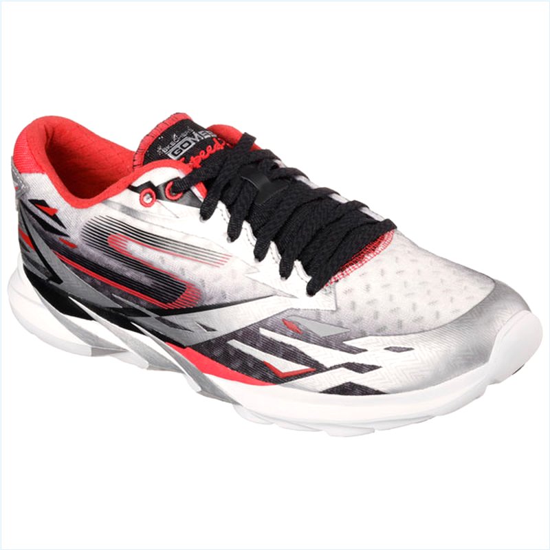  Men Extra Wide Fit (4E) Shoes - Speed Silver/Red