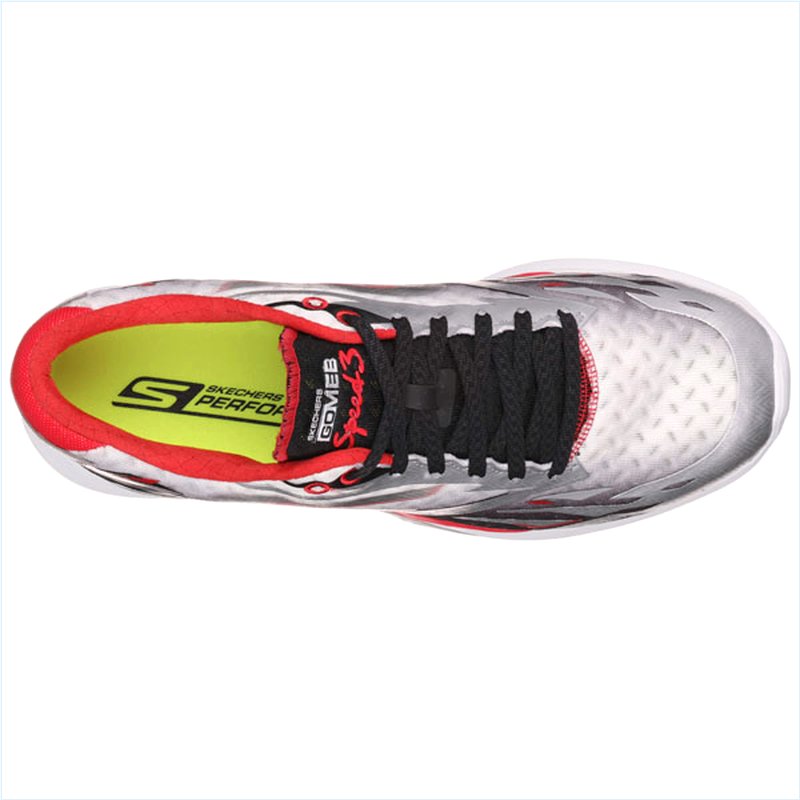  Men Extra Wide Fit (4E) Shoes - Speed Silver/Red