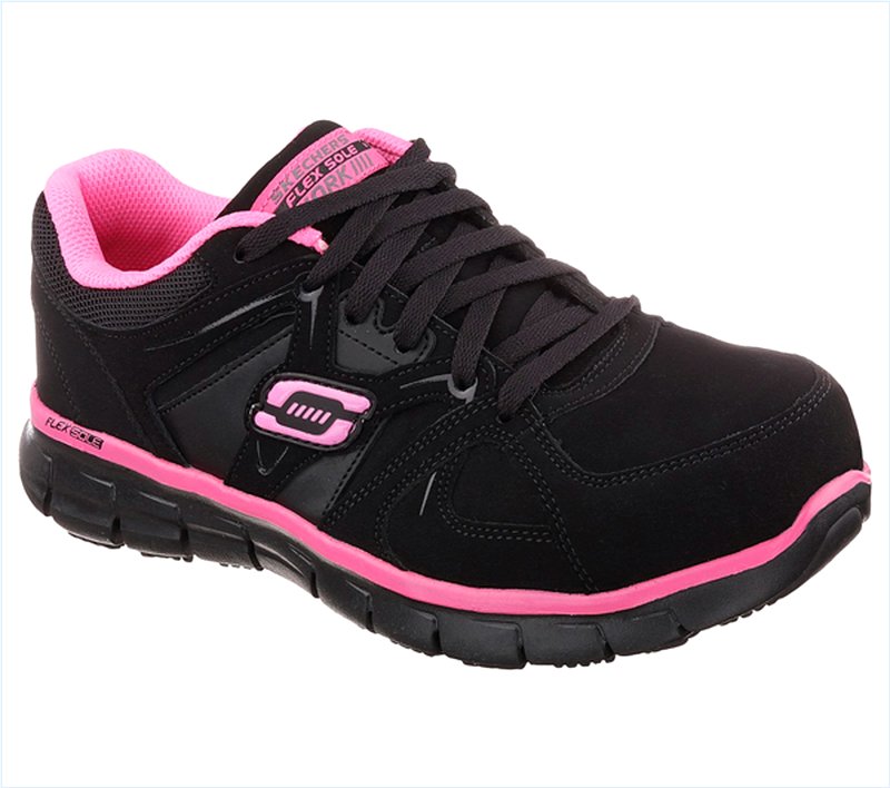  Women Work: Synergy - Sandlot Alloy Toe Black/Pink